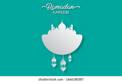 Ramadan Kareem Design-Hintergrund. Vektorillustration Illustration für Poster und Banner.