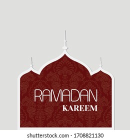 Fondo de diseño de Ramadan Kareem. Ilustración vectorial para carteles, tarjetas de felicitación y banner.