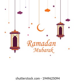Ramadan Kareem Design Background. Vector Illustration for greeting card, poster and banner.