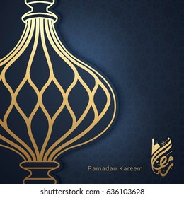 Ramadan Kareem Design Background. Vector Illustration for greeting card, poster and banner.