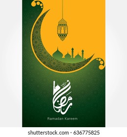 Ramadan Kareem Design Background. Vector Illustration for greeting card, poster and banner.