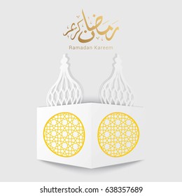 Ramadan Kareem Design Background. Vector Illustration for greeting card, poster and banner.