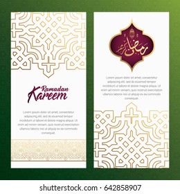 Ramadan Kareem Design Background. Vector Illustration for greeting card, poster and banner.