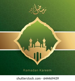 Ramadan Kareem Design Background. Vector Illustration for greeting card, poster and banner.