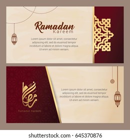Ramadan Kareem Design Background. Vector Illustration for greeting card, poster and banner.