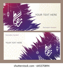 Ramadan Kareem Design Background. Vector Illustration for greeting card, poster and banner.