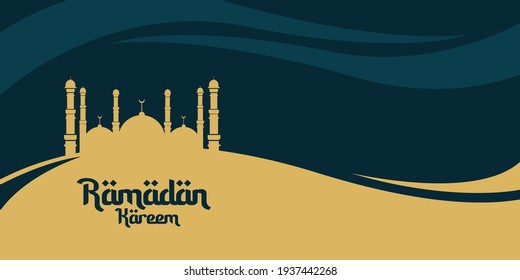 Ramadan Kareem Design-Banner-Hintergrund-Vorlage