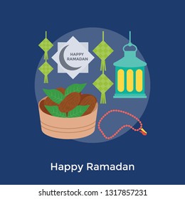 Ramadan kareem design flat icon 