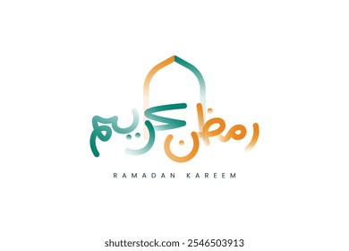 Ramadan kareem design in gradient style