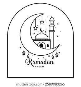 Ramadan Kareem Design with Islamic Ornament Vector Illustration