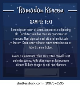 Ramadan kareem design . Islamic vector background with dummy text