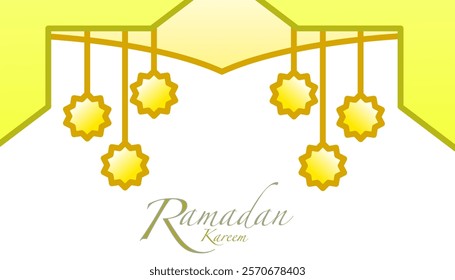 Ramadan Kareem design with lanterns. Festive Islamic holy month celebration