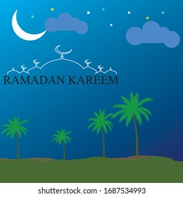 Ramadan Kareem Design for Muslim Religion People