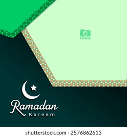 Ramadan Kareem design social media. Template for sales promotions at Muslim event celebrations