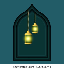 Ramadan Kareem Design Template With Lantern