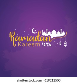 Ramadan Kareem Design Vector. Suitable for Greeting Card, Poster and Banner