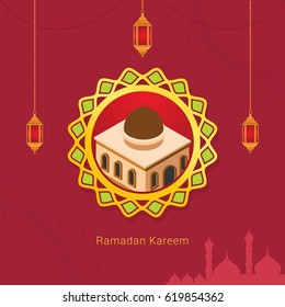 Ramadan Kareem Design Vector. Suitable for Greeting Card, Poster and Banner