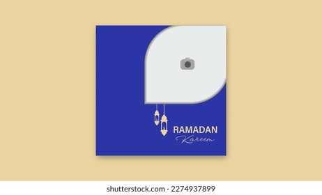 Ramadan Kareem designs. Islamic greeting background template. Social media