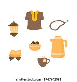 
Ramadan kareem doodle set vector illustration