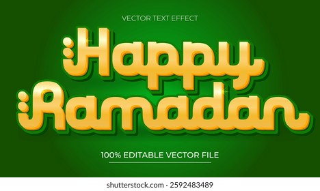 Ramadan Kareem editable text effect with Islamic ornament