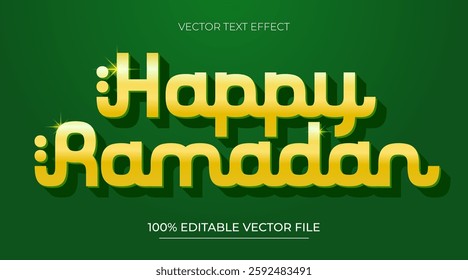 Ramadan Kareem editable text effect with Islamic ornament