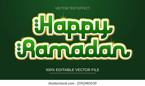 Ramadan Kareem editable text effect with Islamic ornament