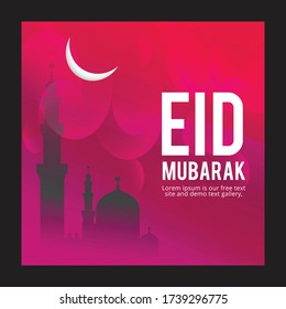 Bandera de Ramadan Kareem o celebración del Eid
