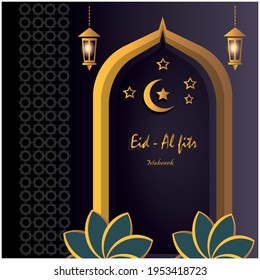 Ramadan kareem and eid greeting designs