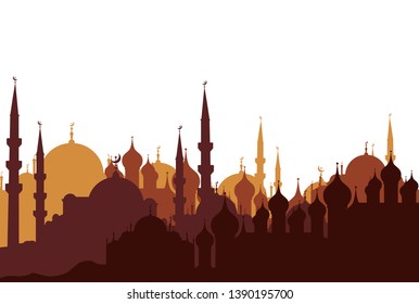 Ramadan Kareem or Eid mubarak 2019 greeting background Islamic