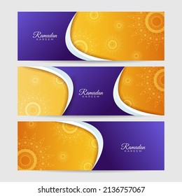 Ramadan kareem or Eid Mubarak abstract background with islamic theme decoration elements