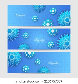 Ramadan kareem or Eid Mubarak abstract background with islamic theme decoration elements