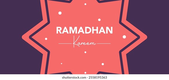 Ramadan Kareem, Eid Mubarak, Eid al Adha, and Eid al Fitr creative greeting with islamic pattern on pink background for sale, advertisement, promotion, banner, card, poster. Flat vector illustration.