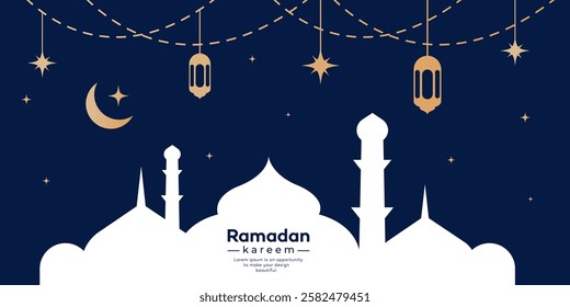 Ramadan kareem and Eid mubarak background design