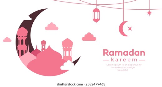 Ramadan kareem and Eid mubarak background design