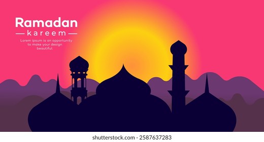 Ramadan kareem and Eid mubarak background design