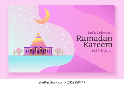 Ramadan Kareem, Eid Mubarak, Eid el Fitr Vector Illustration of Celebration Cards for Website Banner, Poster, Cards, Landing Page, Magazine, Cover, UI/UX, Novel etc.
