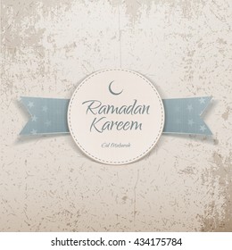Ramadan Kareem Eid Mubarak festive Label