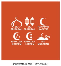 Ramadan Kareem, tarjeta de felicitación de Eid Mubarak. Diseño de fondo islámico. icono ramadan. ícono eid mubarok.