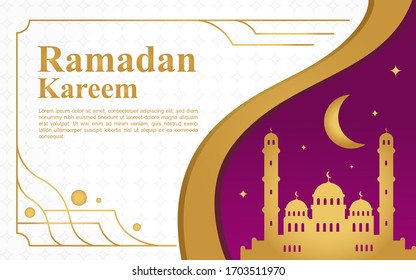 Ramadan Kareem or Eid mubarak greeting background Islamic.