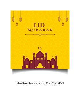 Ramadan Kareem, Eid Mubarak Greeting Card Design