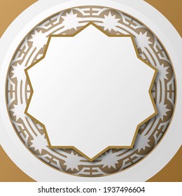 Ramadan kareem eid mubarak islamic arabic ornament border luxury abstract background social media post