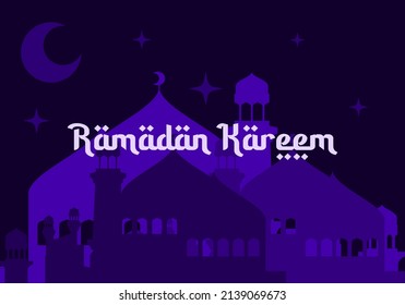 Ramadan Kareem and eid mubarak. Islamic greeting card template ramadan for wallpaper design, poster, media banner. Ramadan and eid mubarak vector illustration.