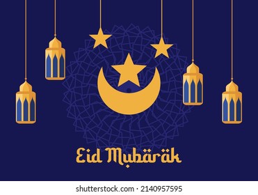 Ramadan Kareem and Eid Mubarak. Islamic greeting card template for wallpaper design, poster, media banner. Ramadan and eid mubarak vector illustration.