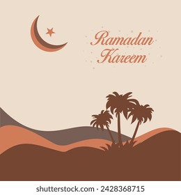 Ramadan Kareem Eid Mubarak Vorlage für islamisch-arabische Festivalkarten,