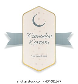 Ramadan Kareem Eid Mubarak paper Poster