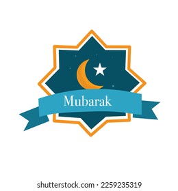 ramadan kareem eid-al fitr poster template with ornament lettern and mosque vector background design