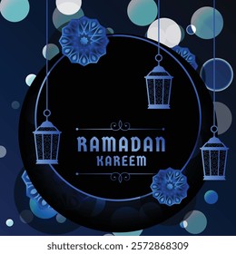 Ramadan Kareem, Elegant Islamic greeting templates motifs for wallpaper, posters. set of vector illustrations lanterns, crescents, stars, and patterns. Perfect for celebrating Ramadan, Eid al-Fitr.