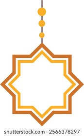 Ramadan Kareem Element Isolated on White Background. Vector Illustration