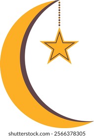 Ramadan Kareem Element Isolated on White Background. Vector Illustration
