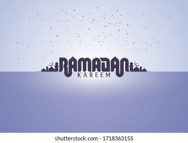 Letrería inglesa Ramadan Kareem y diseño de tipografía creativa 